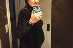Araksya Kennard, safe at home carrying a new baby