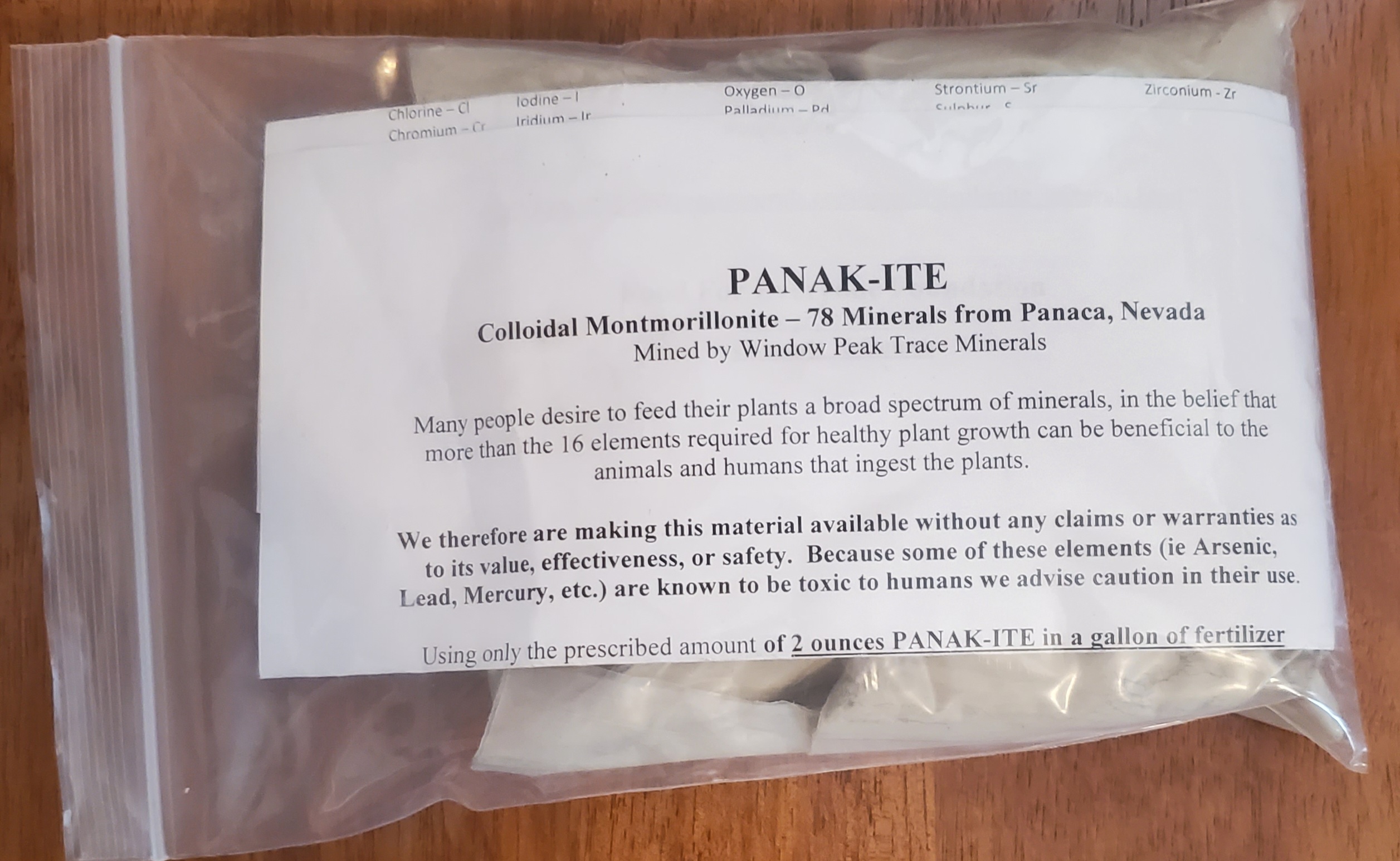 PANAK-ITE - Colloidal Montmorillonite